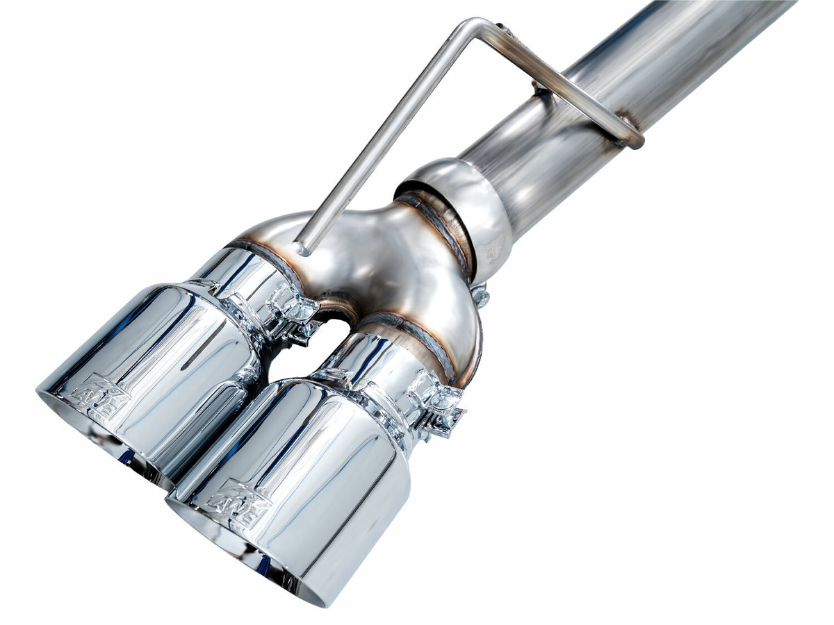 0FG Catback Split Rear Exit Exhaust for 21-Present Suburban/Yukon XL 5.3L - 4.5 Inch Quad Chrome Silver Tips AWE Tuning