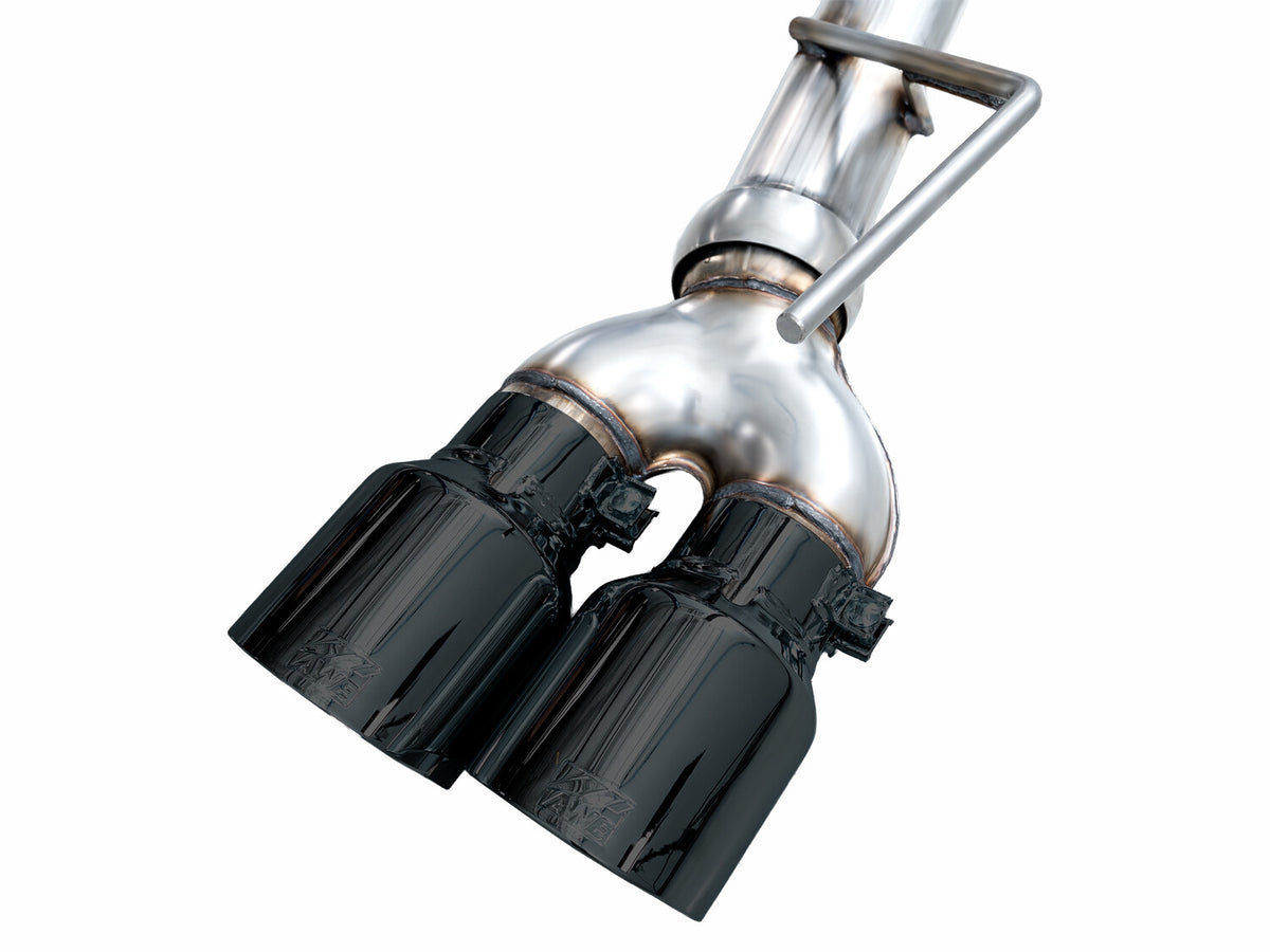 0FG Catback Split Rear Exit Exhaust for 21-Present Tahoe/Yukon 5.3L - 4.5 Inch Quad Diamond Black Tips AWE Tuning