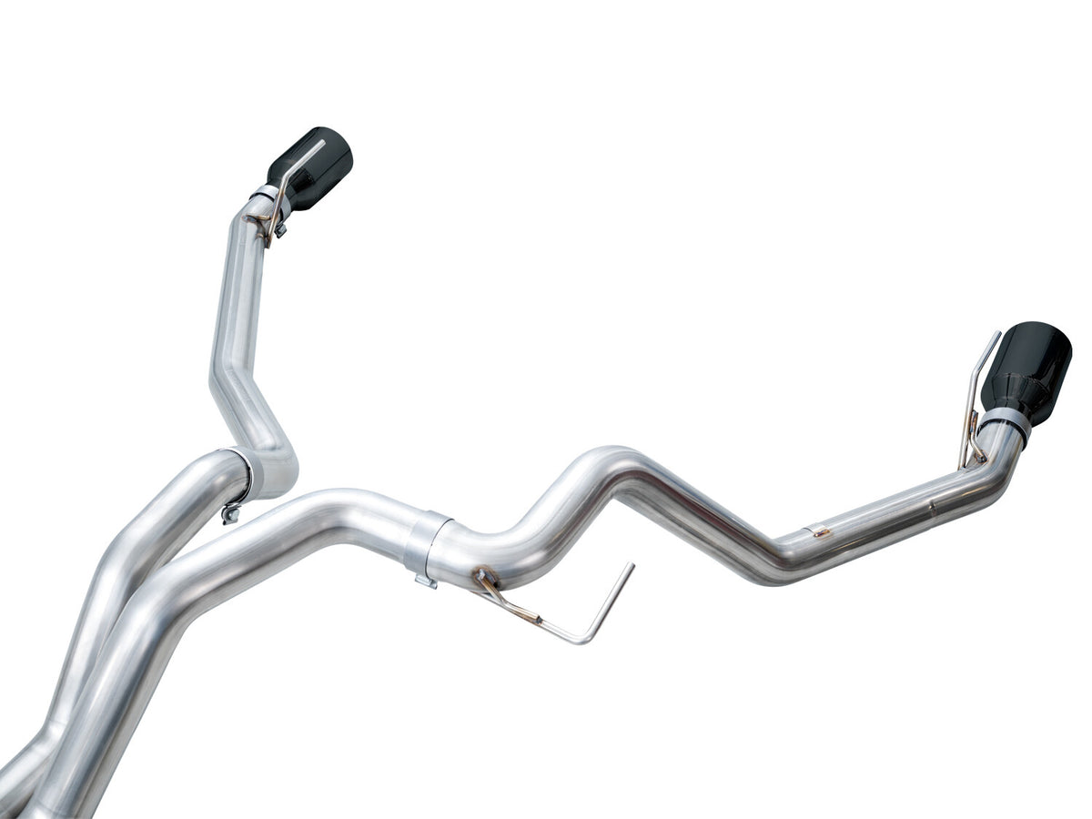 SwitchPath Exhaust for the Ford Ranger Raptor - 5 Inch Diamond Black Tips AWE Tuning