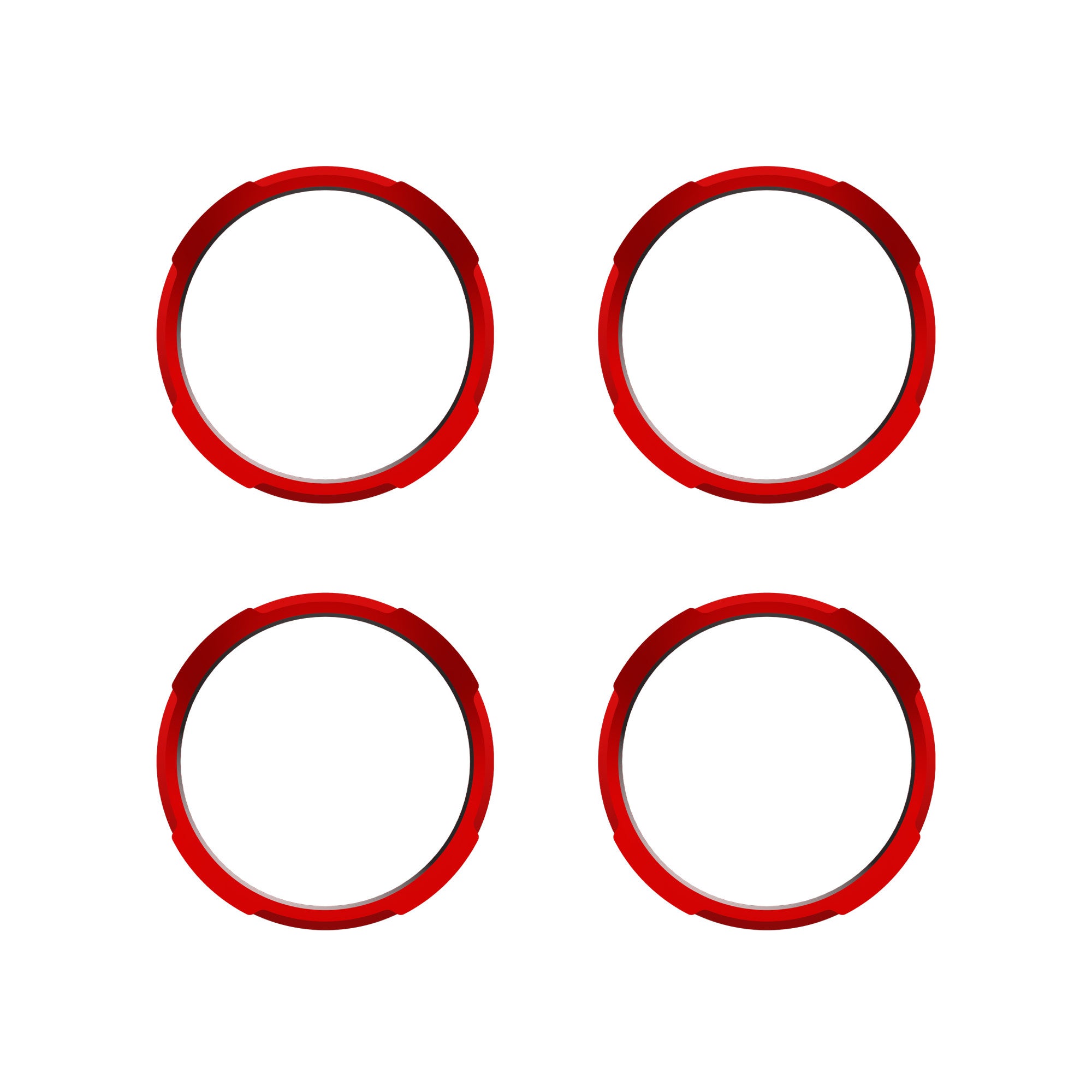 Bezel Ring KC Flex Era Bar Red 4Pc KC HiLiTES
