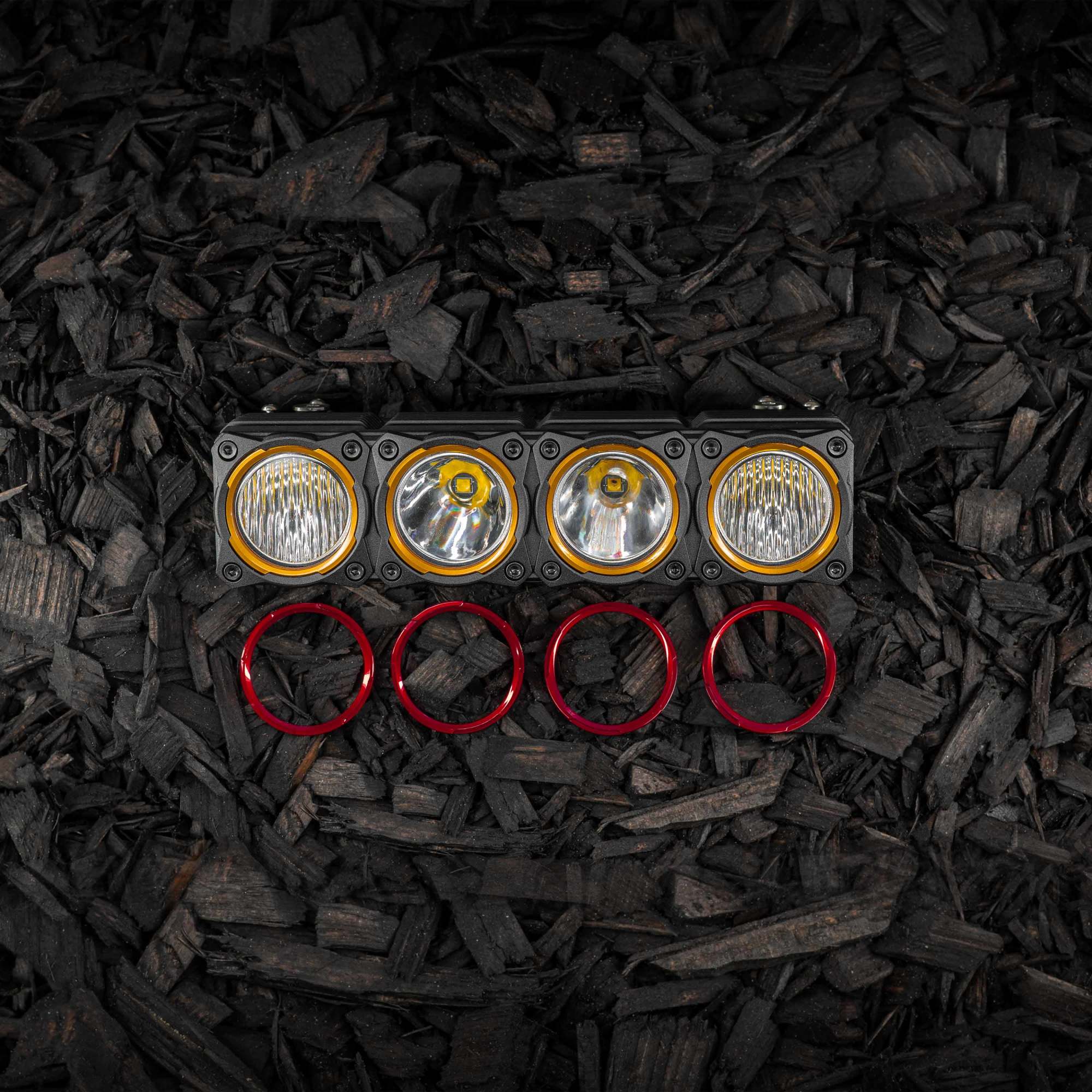 Bezel Ring KC Flex Era Bar Red 4Pc KC HiLiTES