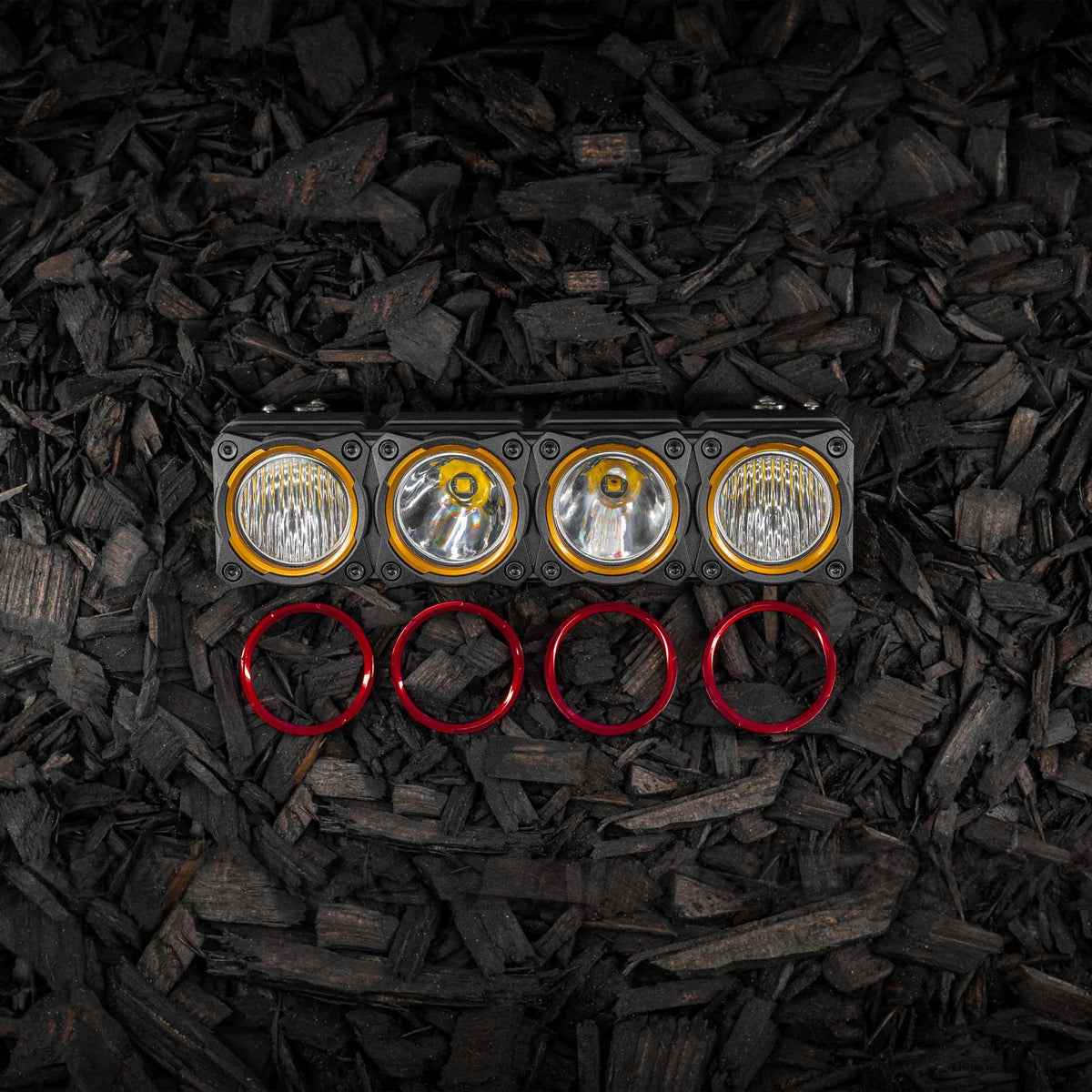 Bezel Ring KC Flex Era Bar Red 4Pc KC HiLiTES