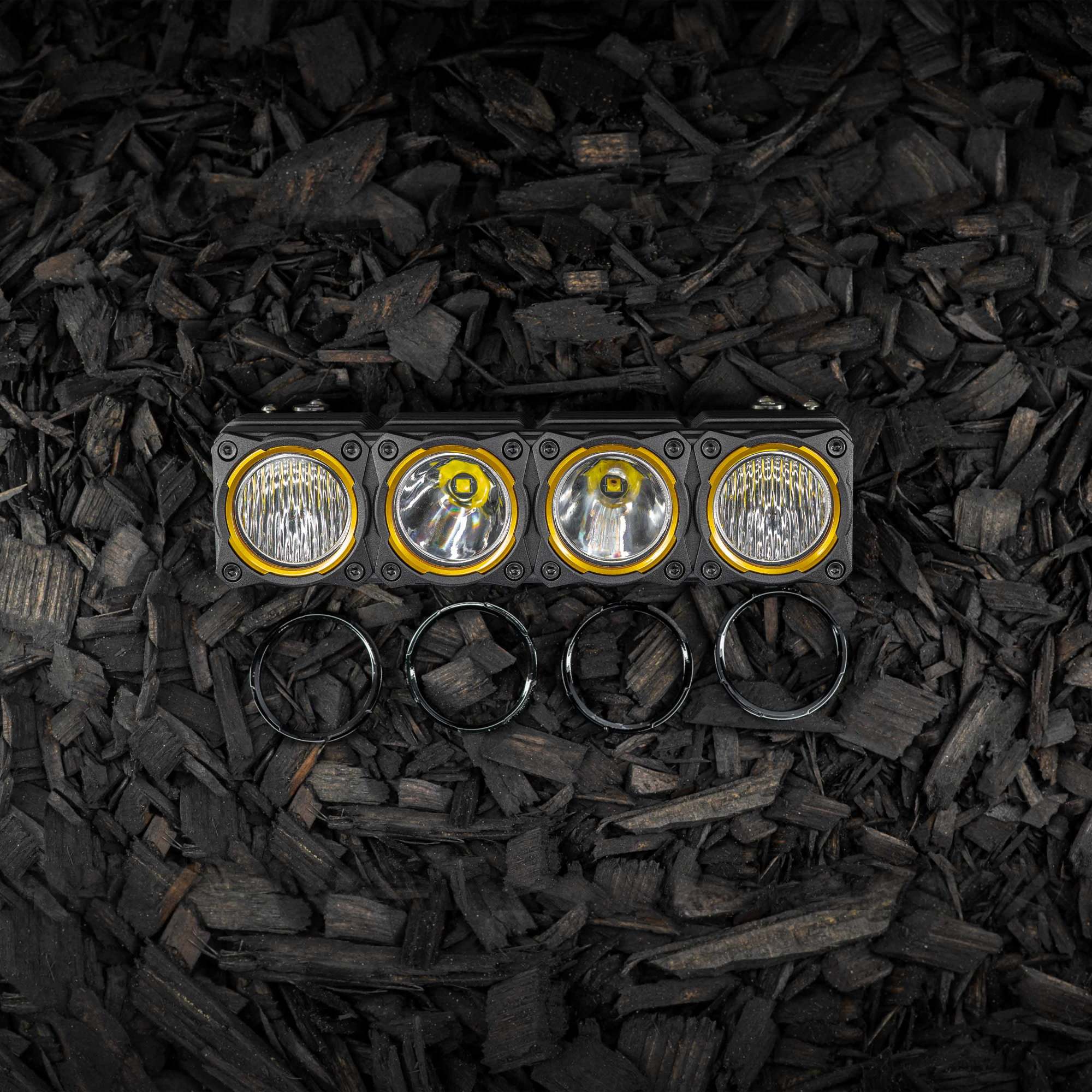 Bezel Ring KC Flex Era Bar Black 4Pc KC HiLiTES