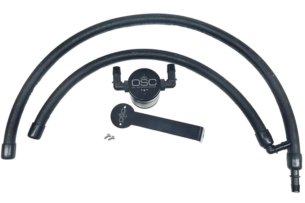 J&L Oil Separator 3.0 Passenger Side, Black Anodized - S&B