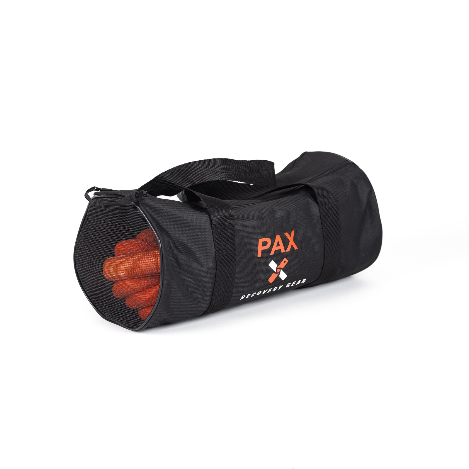 30-foot kinetic rope in a durable black carrying bag, designed for offroad recovery and towing applications.