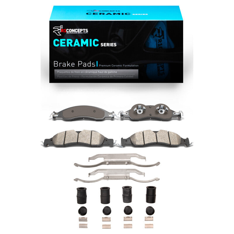 R1 07-09 Ford Expedition Front Ceramic Pads & Hardware Kit