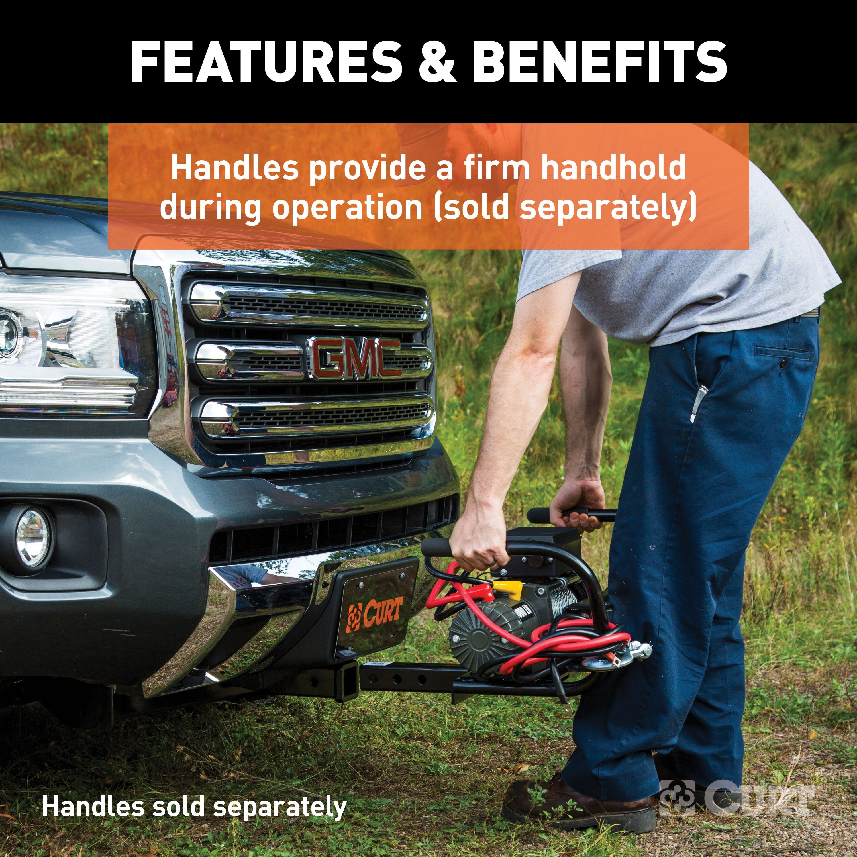 CURT Trailer Hitch Winch Mount for 2-Inch Receiver Model 31010