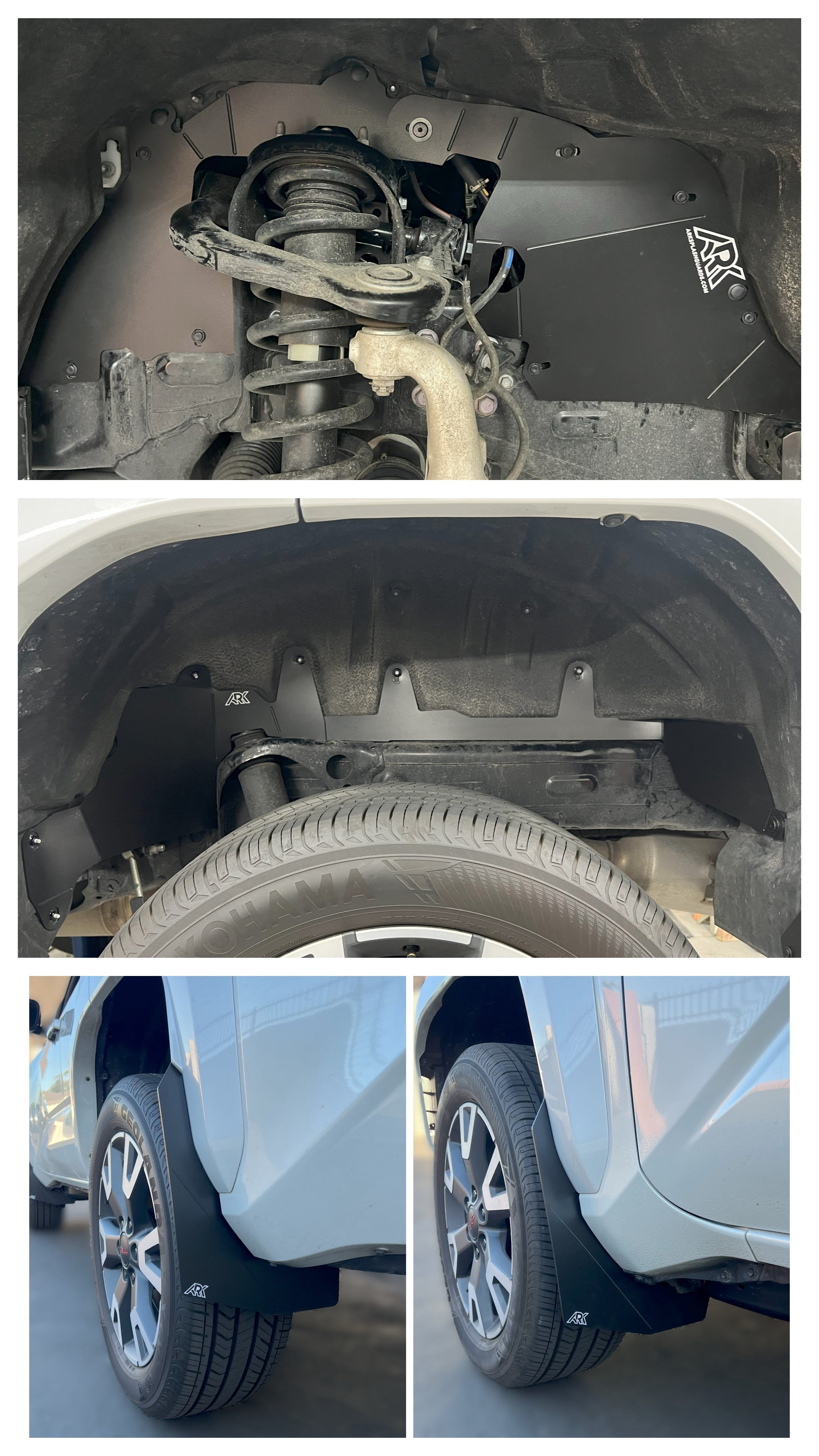 2025+ Toyota 4Runner TriXpoly Complete Kits showcasing undercarriage components and mud flaps for enhanced offroad performance.