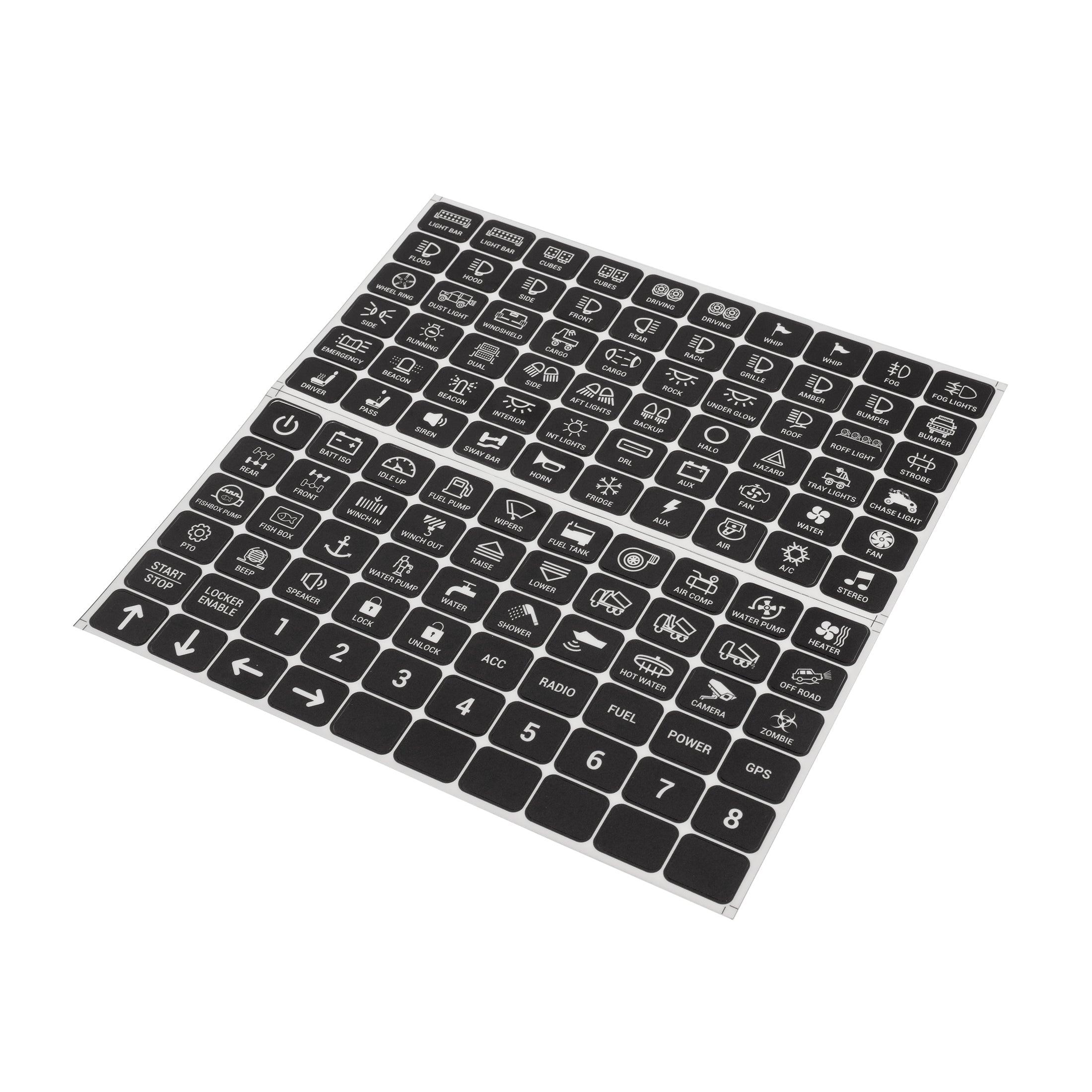 120 Universal Stickers for AC-1200/AR-600/RA80 XL/RB80 XL Switch Panel