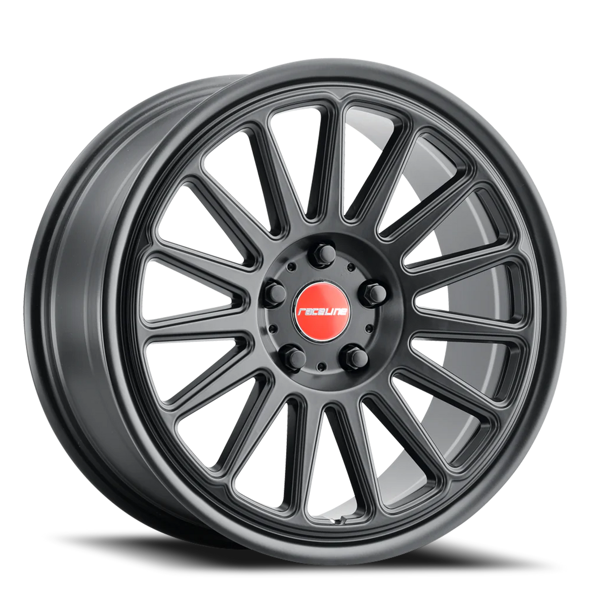 Aluminum Wheels 17x8 Grip 315B Satin Black Red and Black Logo Multi Spoke 40 Offset 5 on 100 Bolt Pattern 72.6 Bore Raceline