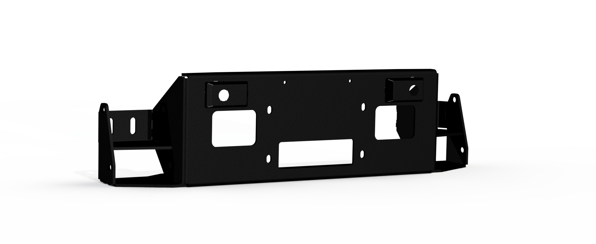 Vaquero Front Bumper Accessory Winch Plate - Texture Black 2015-2019 Chevrolet 2500 3500