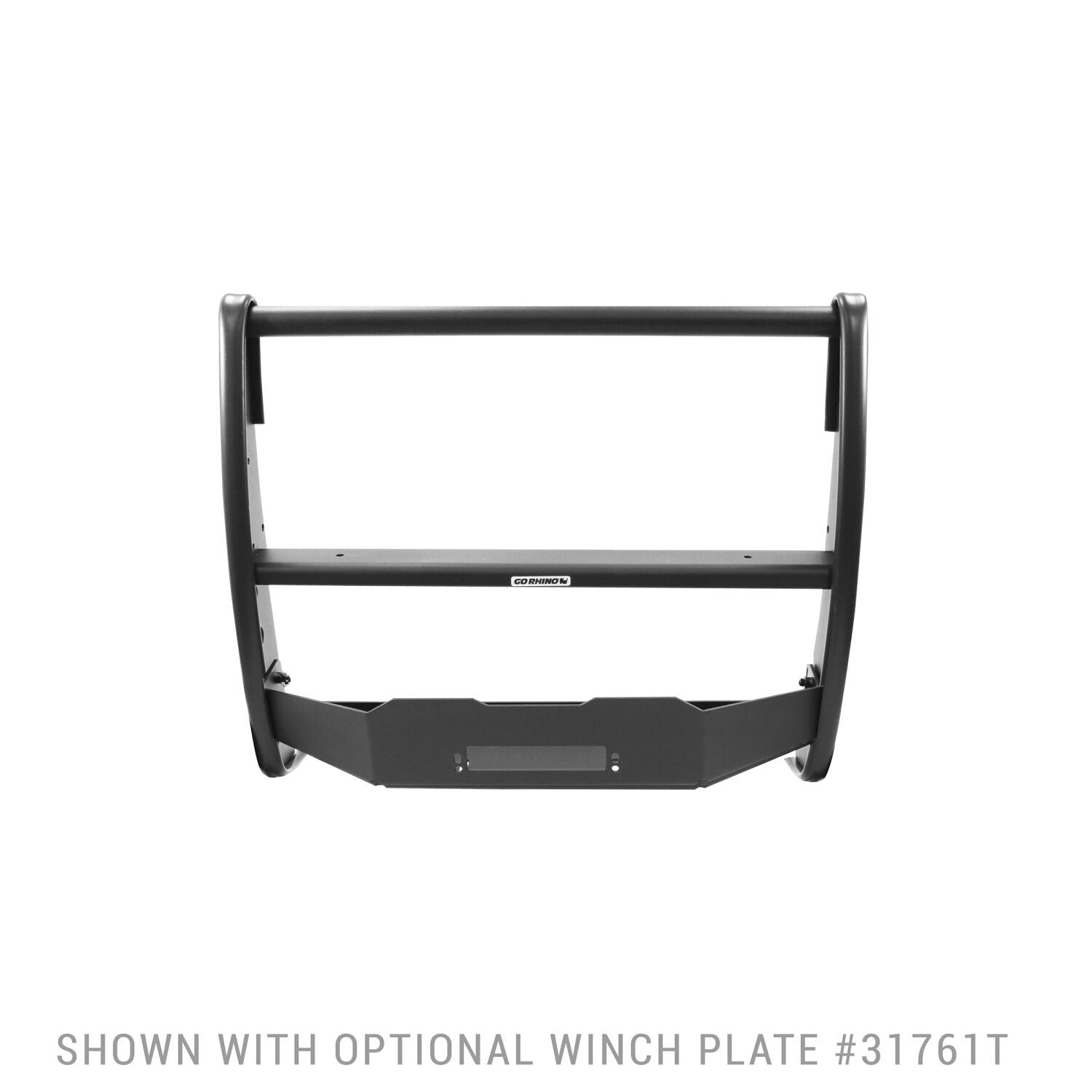 3100 Series StepGuard Center Grille Guard Only Textured Black 2019-2021 Silverado 1500 2022-2022 Silverado 1500 LTD Go Rhino