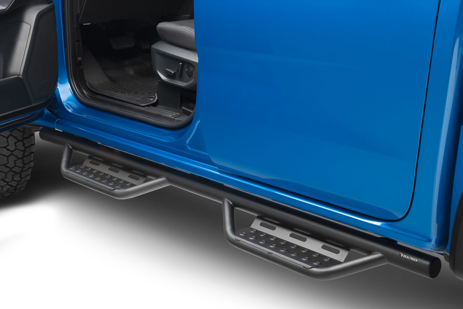 Nerf Step RS Bar Cab Length (2 Steps per Side) 19-25 Ford Ranger Crew Cab Textured Black NFab