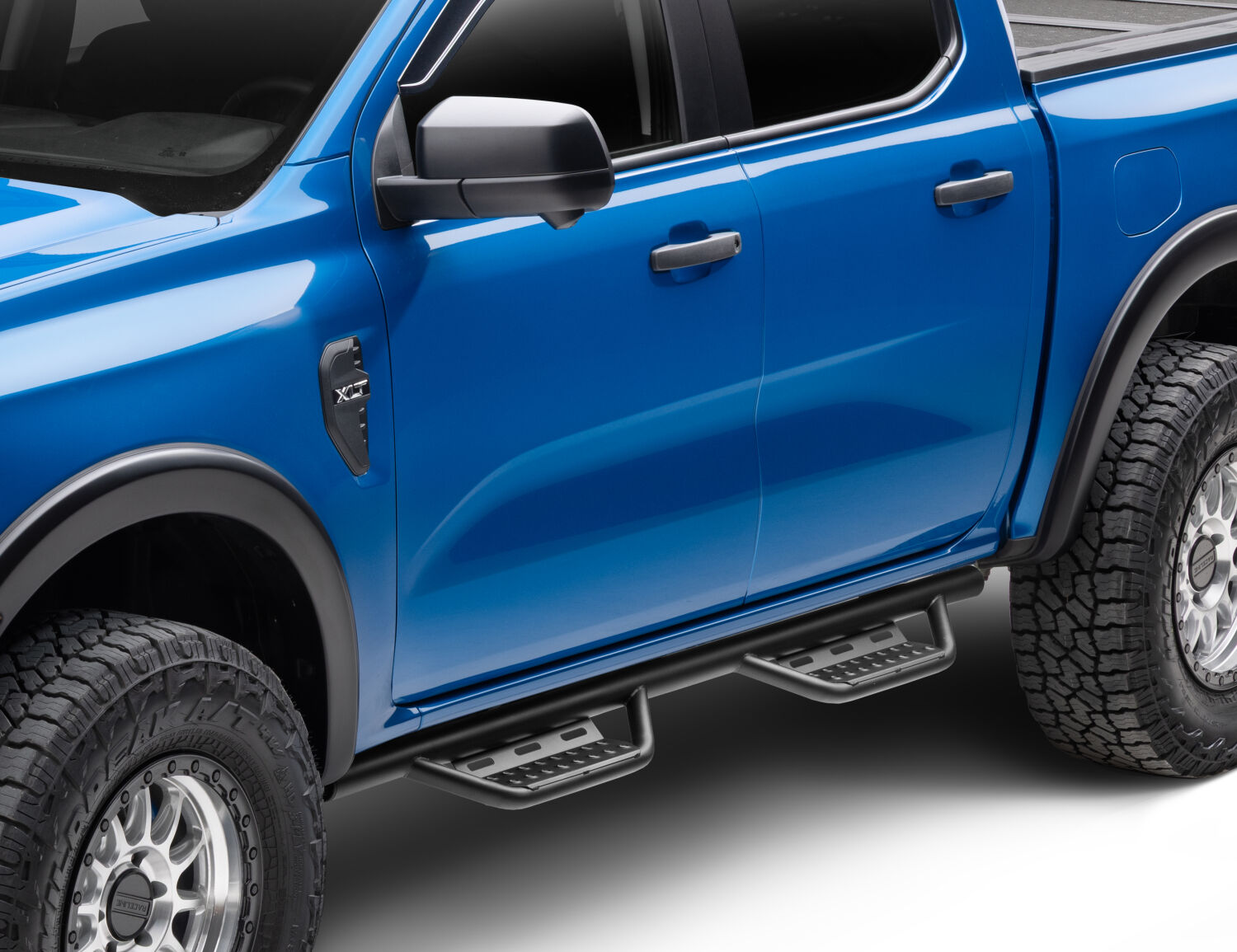 Nerf Step RS Bar Cab Length (2 Steps per Side) 19-25 Ford Ranger Crew Cab Textured Black NFab