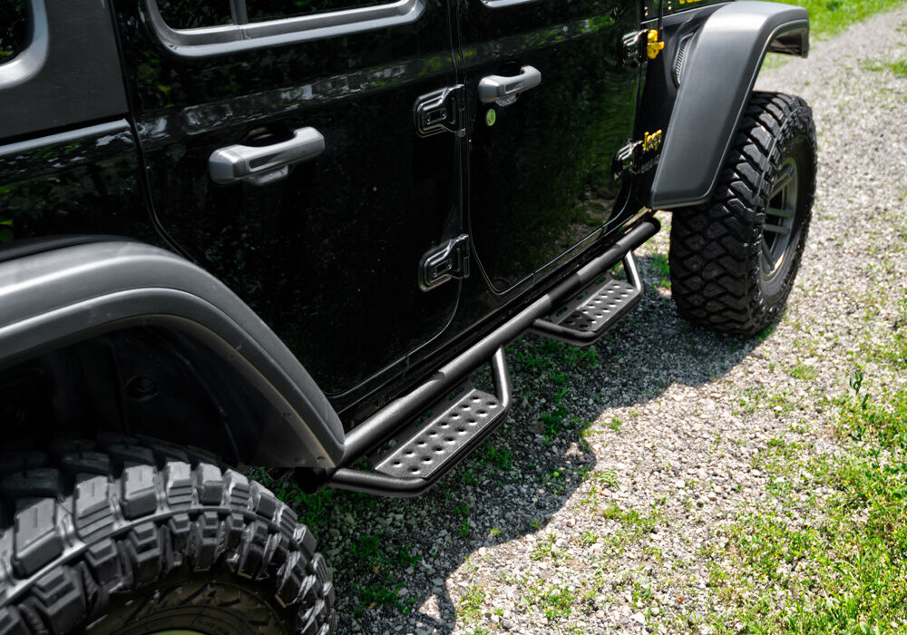 Nerf Step RS Bar Full Length (1 Step per Side) 2021-2025 Ford Bronco 2-Door Textured Black NFab