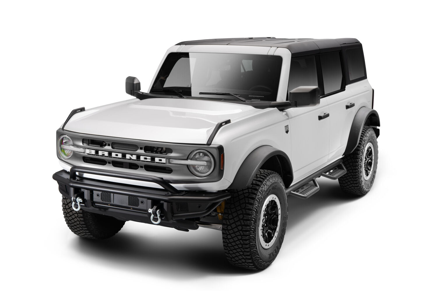 Nerf Step RS Bar Full Length (2 Step per Side) 2021-2025 Ford Bronco 4-Door Textured Black NFab