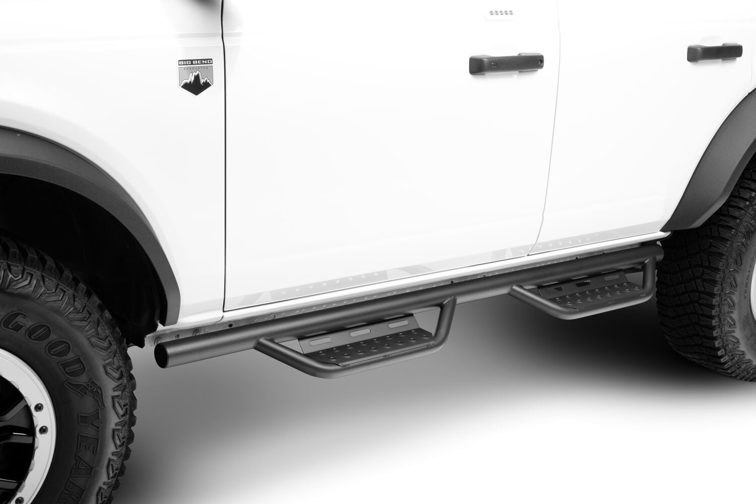 Nerf Step RS Bar Full Length (2 Step per Side) 2021-2025 Ford Bronco 4-Door Textured Black NFab