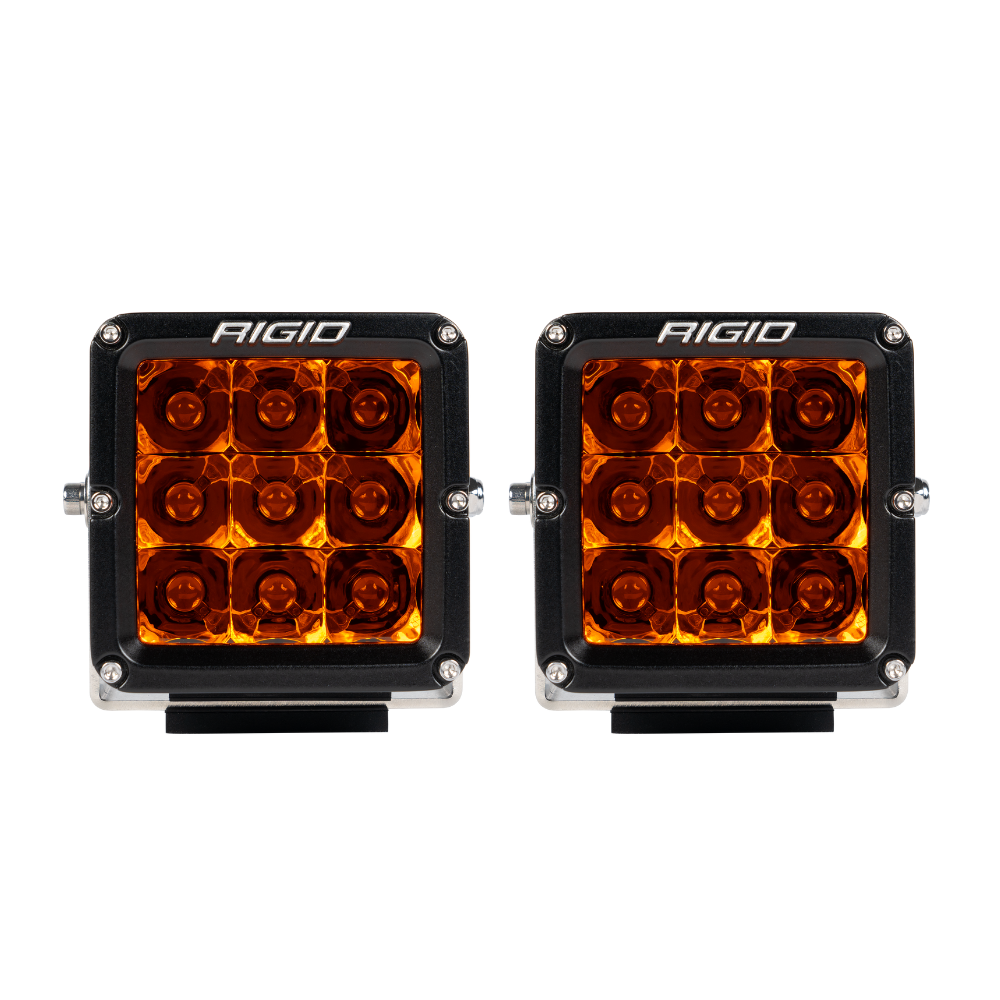 LED Light Pods D-XL Amber PRO Pair Surface Mount Brackets and Hardware Vibration Dampeners Wire Harness & Switch Rigid Industries