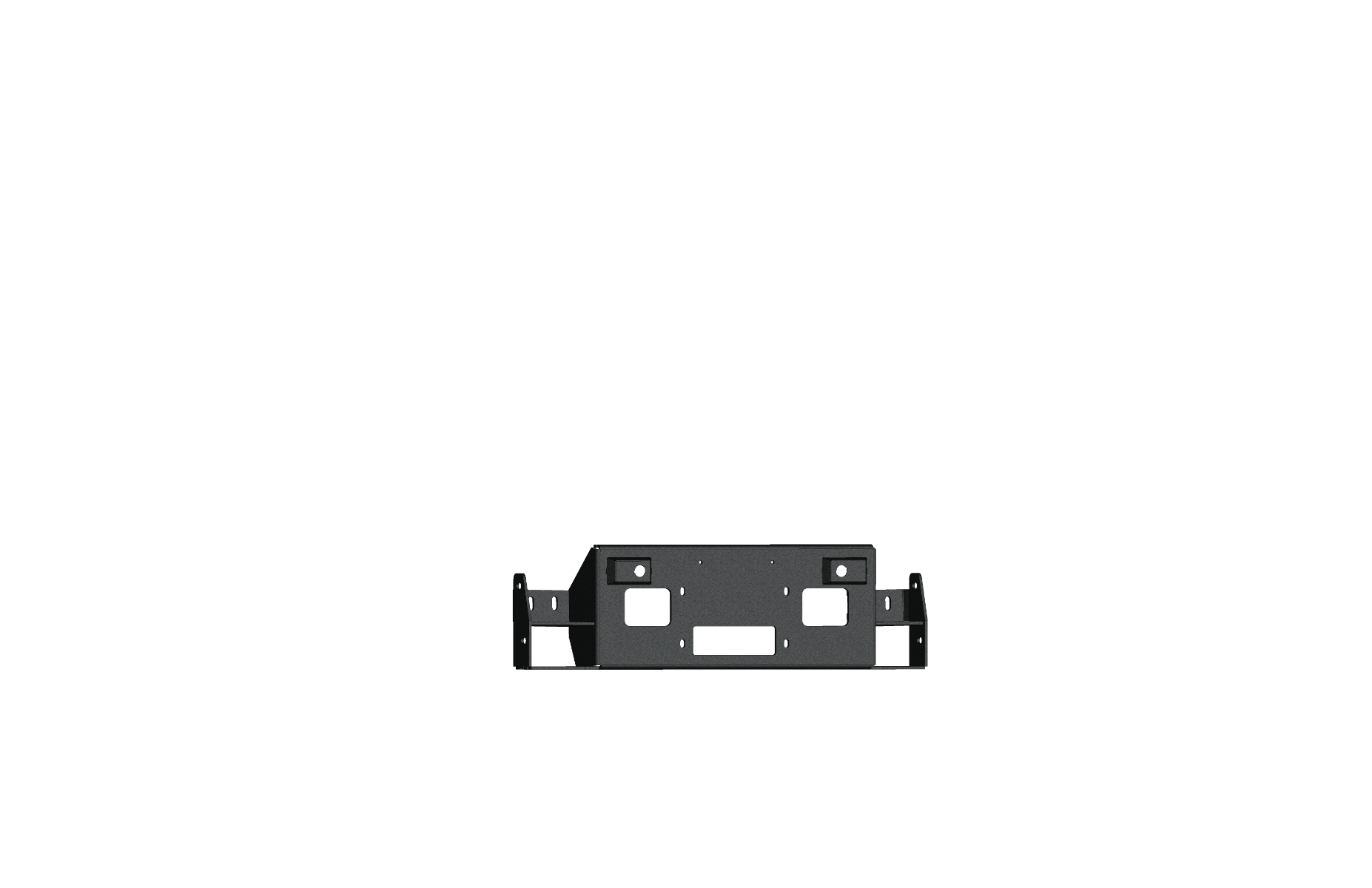 Vaquero Front Bumper Accessory Winch Plate - Texture Black 2024-2026 Chevrolet 2500 3500