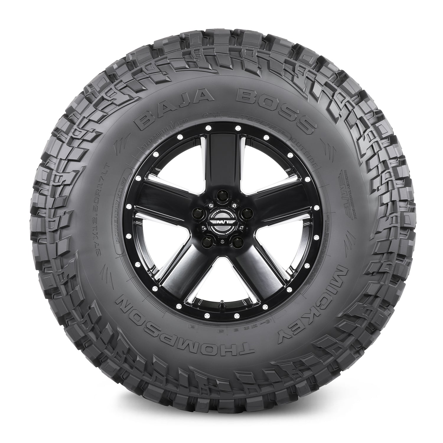 Baja Boss Asymmetrical Tire 33X12.50R20LT Revs/Mile 634 Mickey Thompson