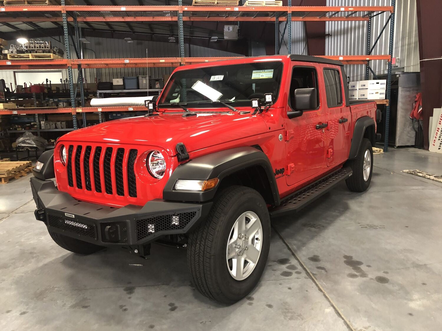 Rockline Front Full Width Bumper Textured Black 2007-2025 Jeep Wrangler JK/JL 2020-2025 Jeep Gladiator Go Rhino