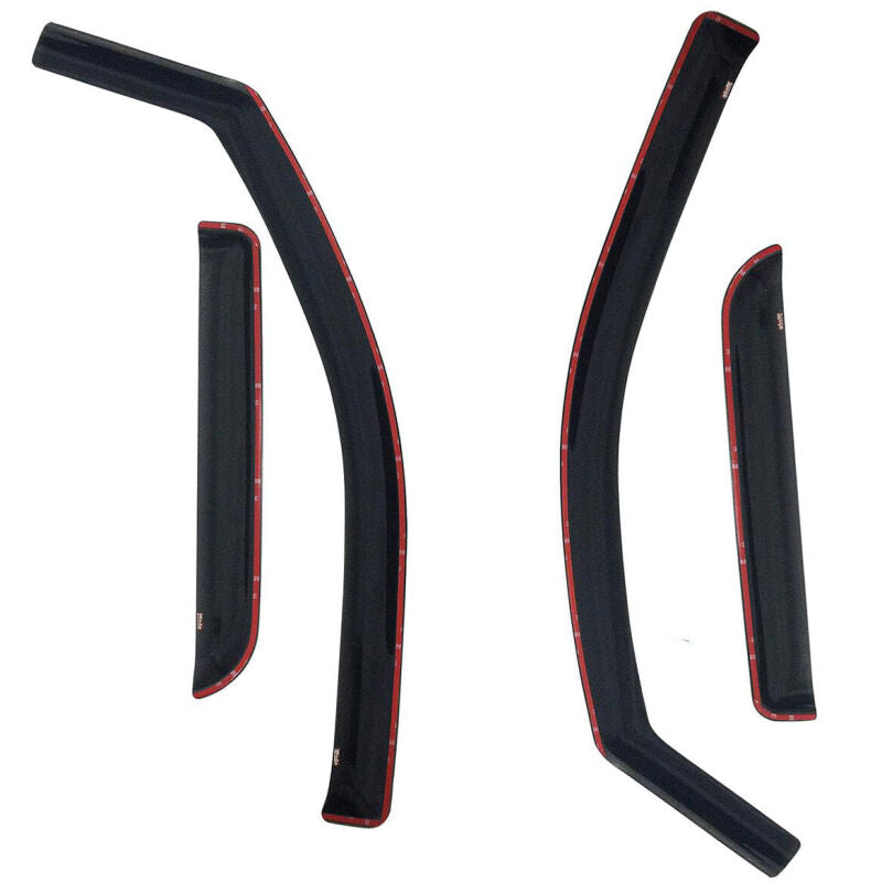 Westin 2007-2014 Chevy Silverado 2500/3500 Extended Cab In-Channel Wind Deflector 4pc - Smoke