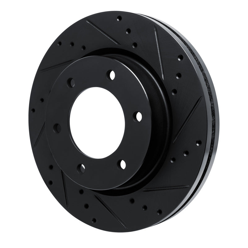 R1 19-25 Ford BRONCO Front Right Drilled & Slotted Black Brake Rotor