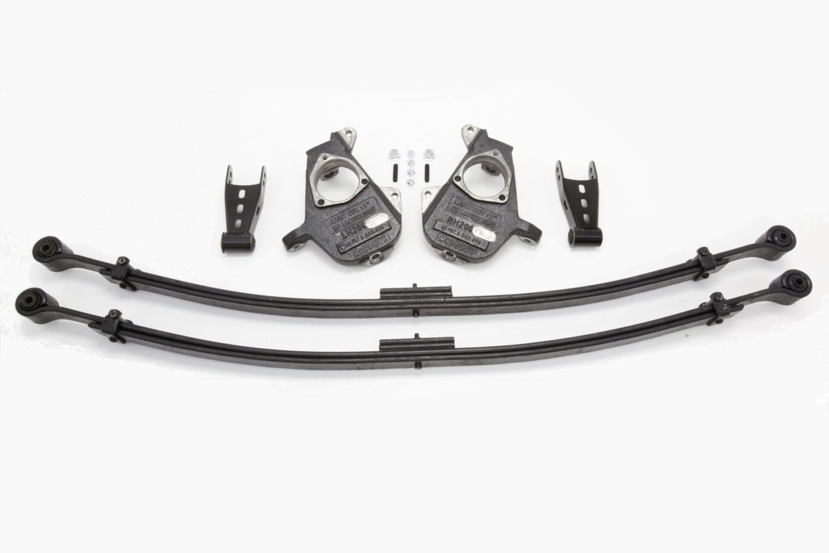 McGaughy's 2/4 Inch Spindle/Leaf Spring Lowering Kit 2007-2013 Silverado/Sierra 1500 2WD/4WD