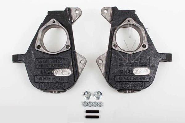 McGaughy's 2 Inch Drop Spindles 2007-2016 Silverado/Sierra 1500 2WD/4WD with Cast Steel Control Arms