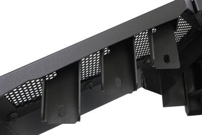 Element Front Bumper with Power Actuated Hide Away Light Bar Mount Textured Black 2019-2024 Ram 1500 Go Rhino