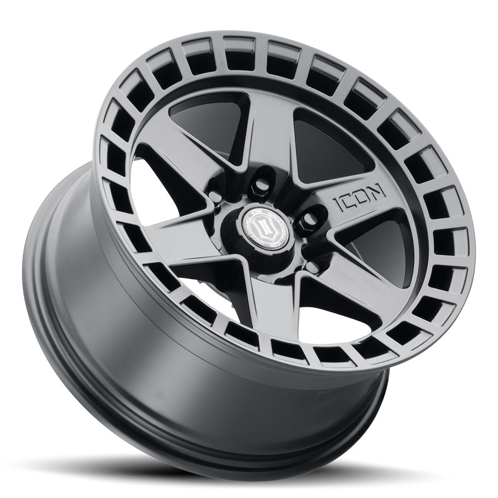 Raider 17 X 8.5 / 6 X 120 / 0 MM / 4.75 Inch Back Space Satin Black, ICON Alloys