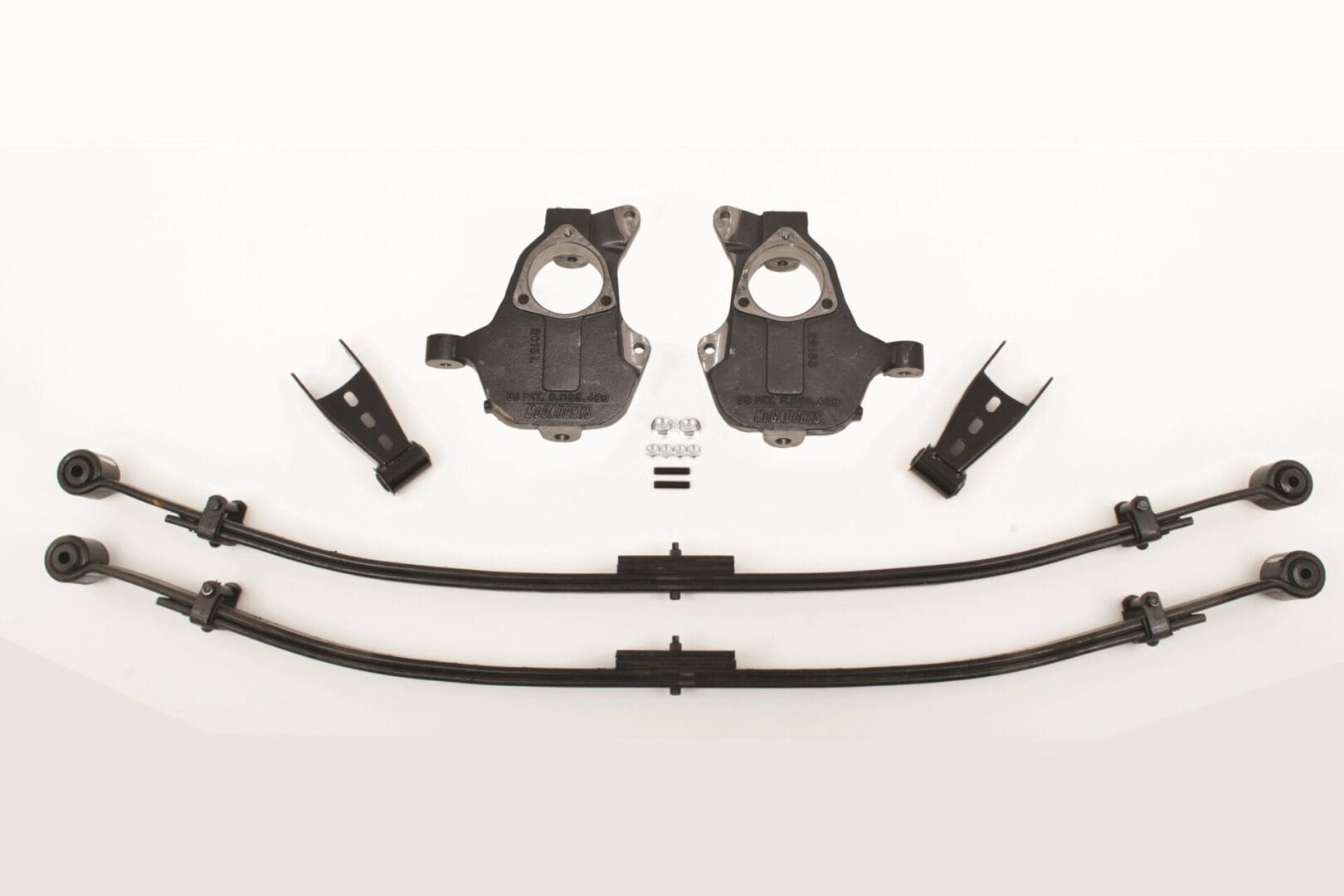 McGaughy's 2/4 Inch Spindle/Leaf Spring Lowering Kit 2014-2018 Silverado/Sierra 1500 with Stamped Steel/Alum Control Arms 2WD