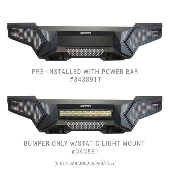 Element Front Bumper with Power Actuated Hide Away Light Bar Mount Textured Black 2016-2023 Toyota Tacoma Go Rhino