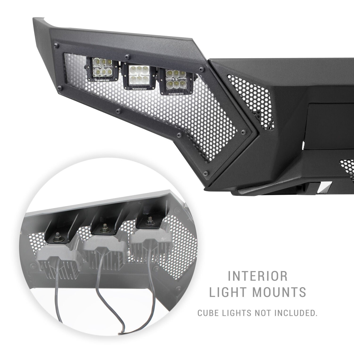 Element Front Bumper with Fixed Light Bar Mount Textured Black 2016-2023 Toyota Tacoma Go Rhino