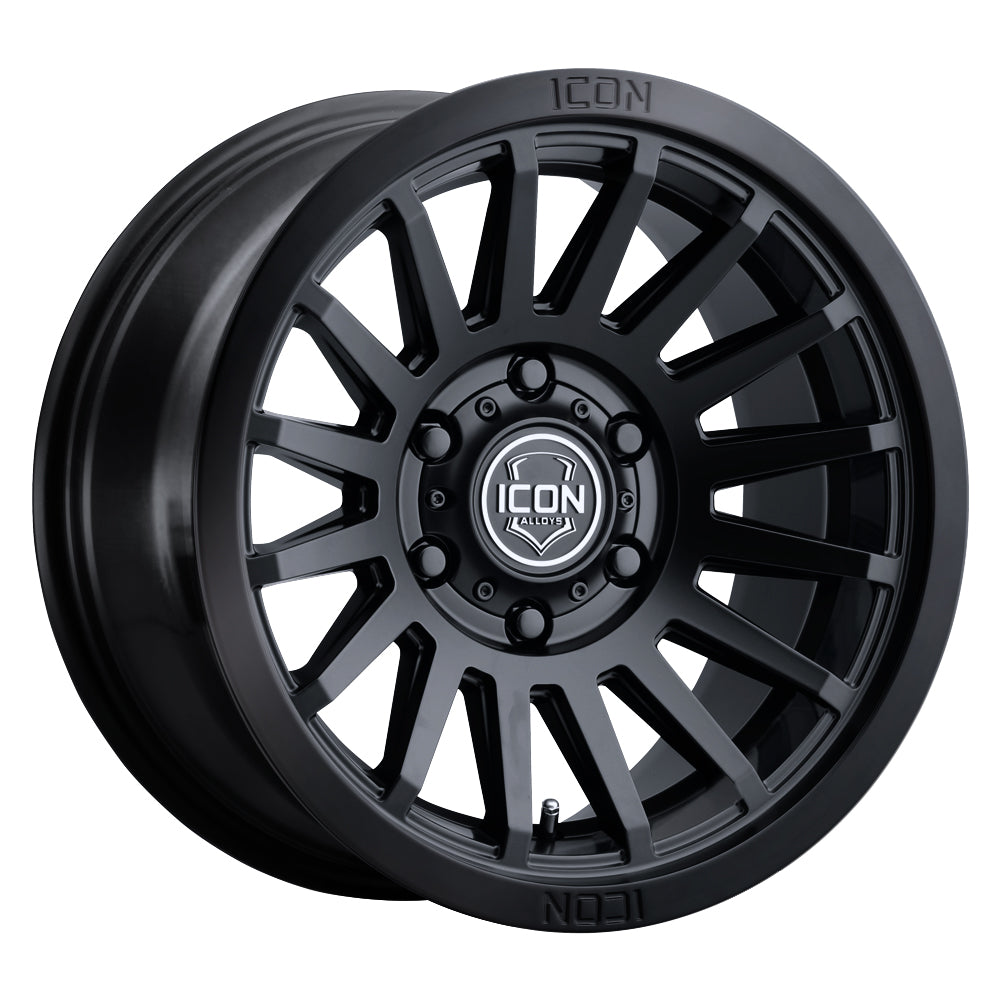 Recon Six 17 X 8.5 / 6 X 5.5 25MM Offset 5.75 Inch Back Space Gloss Black, ICON Alloys