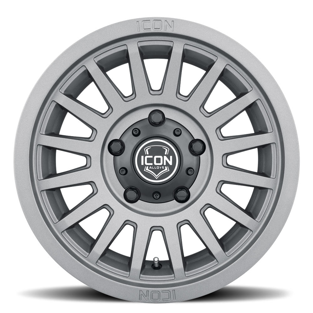 Recon Six 18 X 9 / 6 X 5.5 0MM Offset 5 Inch Back Space Charcoal, ICON Alloys