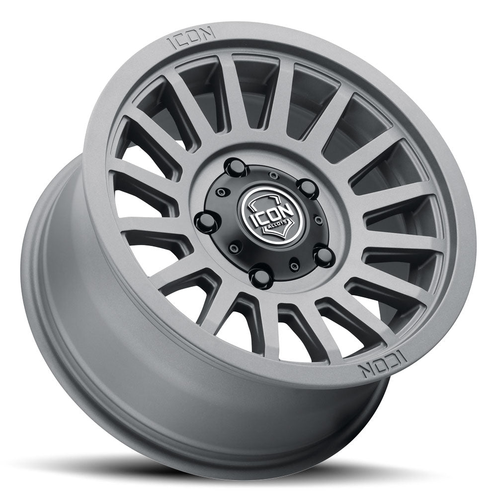 Recon Six 18 X 9 / 6 X 5.5 0MM Offset 5 Inch Back Space Charcoal, ICON Alloys