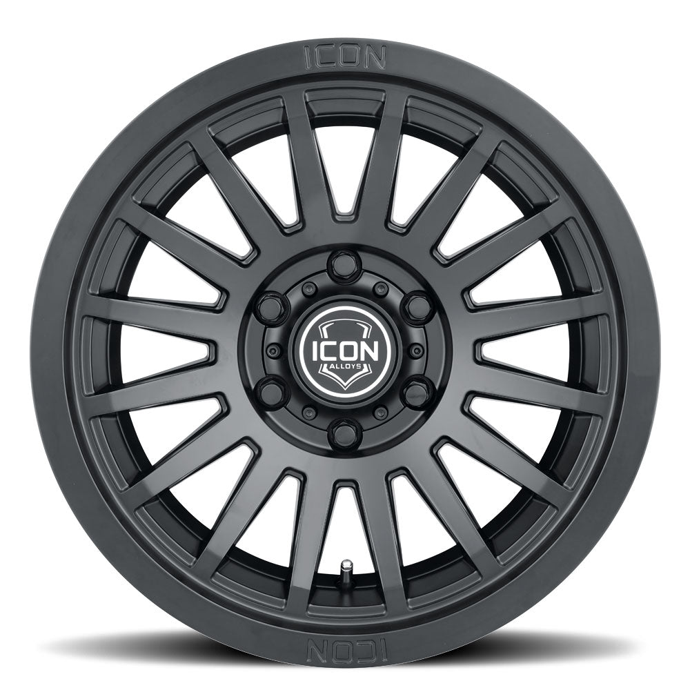 Recon Six 18 X 9 / 6 X 5.5 40MM Offset 6.6 Inch Back Space Gloss Black, ICON Alloys