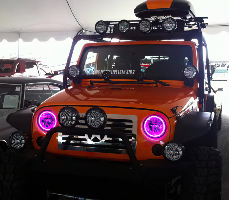 Oracle Jeep Wrangler JK 07-17 LED Waterproof Halo Kit - ColorSHIFT w/ 2.0 Controller