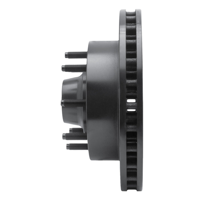 R1 99-02 Ford F-250 2WD (Super Duty) Front Left Drilled & Slotted Black Brake Rotor