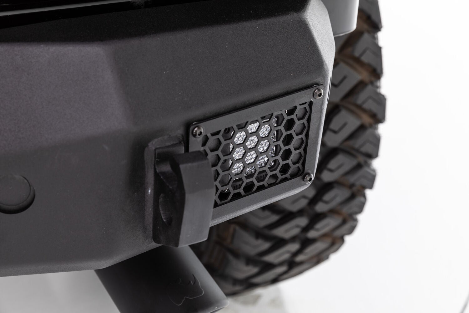 Rockline Rear Stubby Bumper Textured Black 2018-2026 Jeep Wrangler Go Rhino