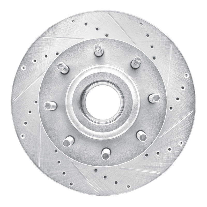 R1 06-12 Ford F-250 2WD (Super Duty) Front Right Drilled & Slotted Silver Brake Rotor