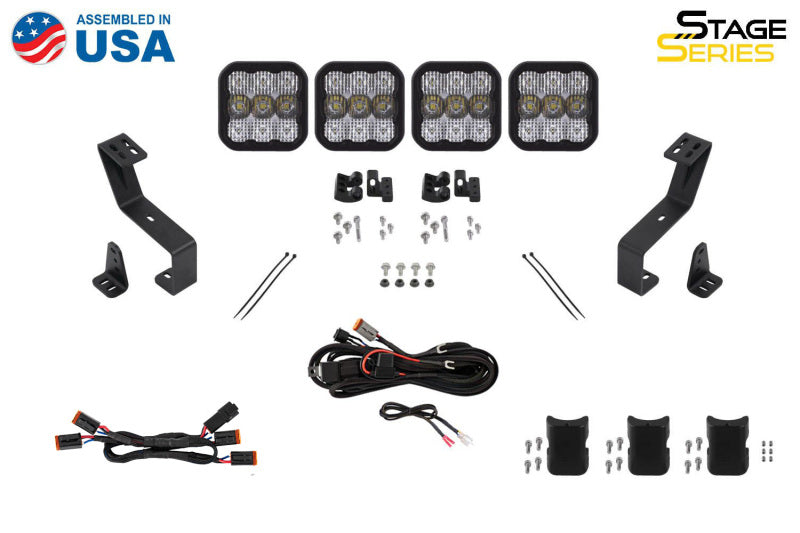 Diode Dynamics SS5 Grille CrossLink Lightbar Kit for 2019-Present Ram - Yellow Pro Combo