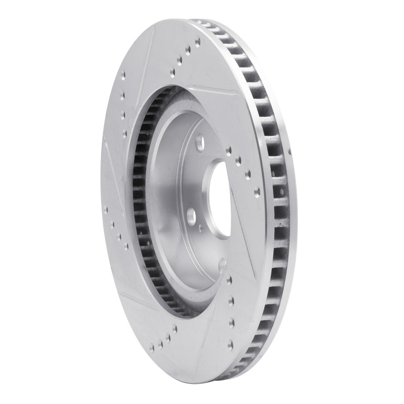 R1 18-25 Jeep Wrangler Front Right Drilled & Slotted Silver Brake Rotor