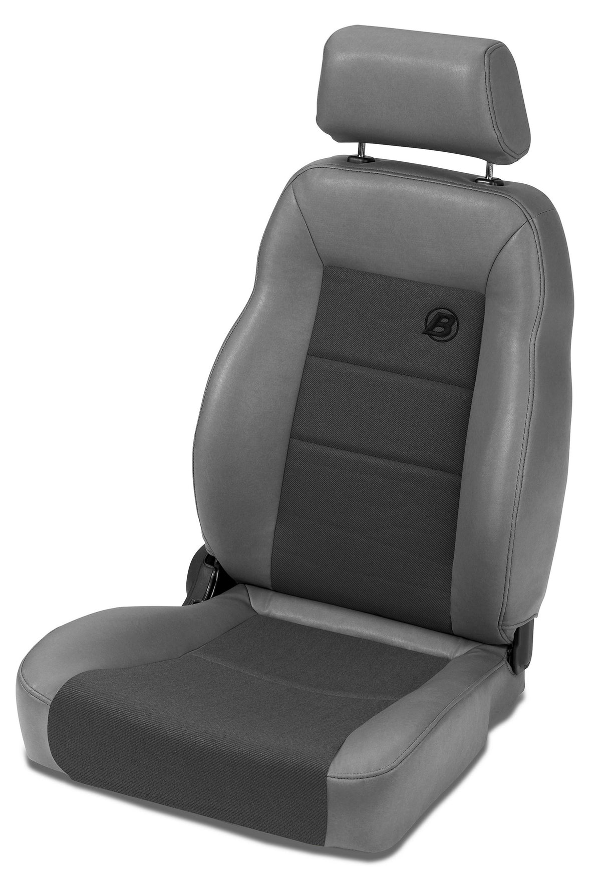Jeep Seat Trailmax II Pro Front Passenger Seat For Jeep 1976-1986 CJ7 Center Fabric Insert Charcoal/Gray Bestop