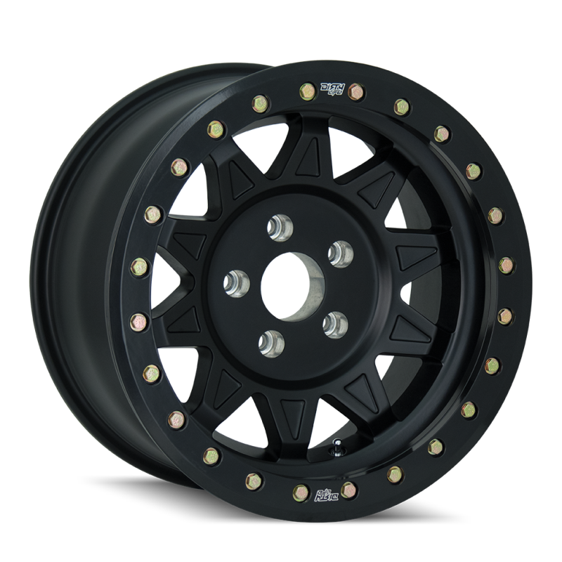 Dirty Life 9302 Roadkill Race 17x9/6x139.7 BP/-14mm Offset/106mm Hub Matte Black Wheel - Beadlock