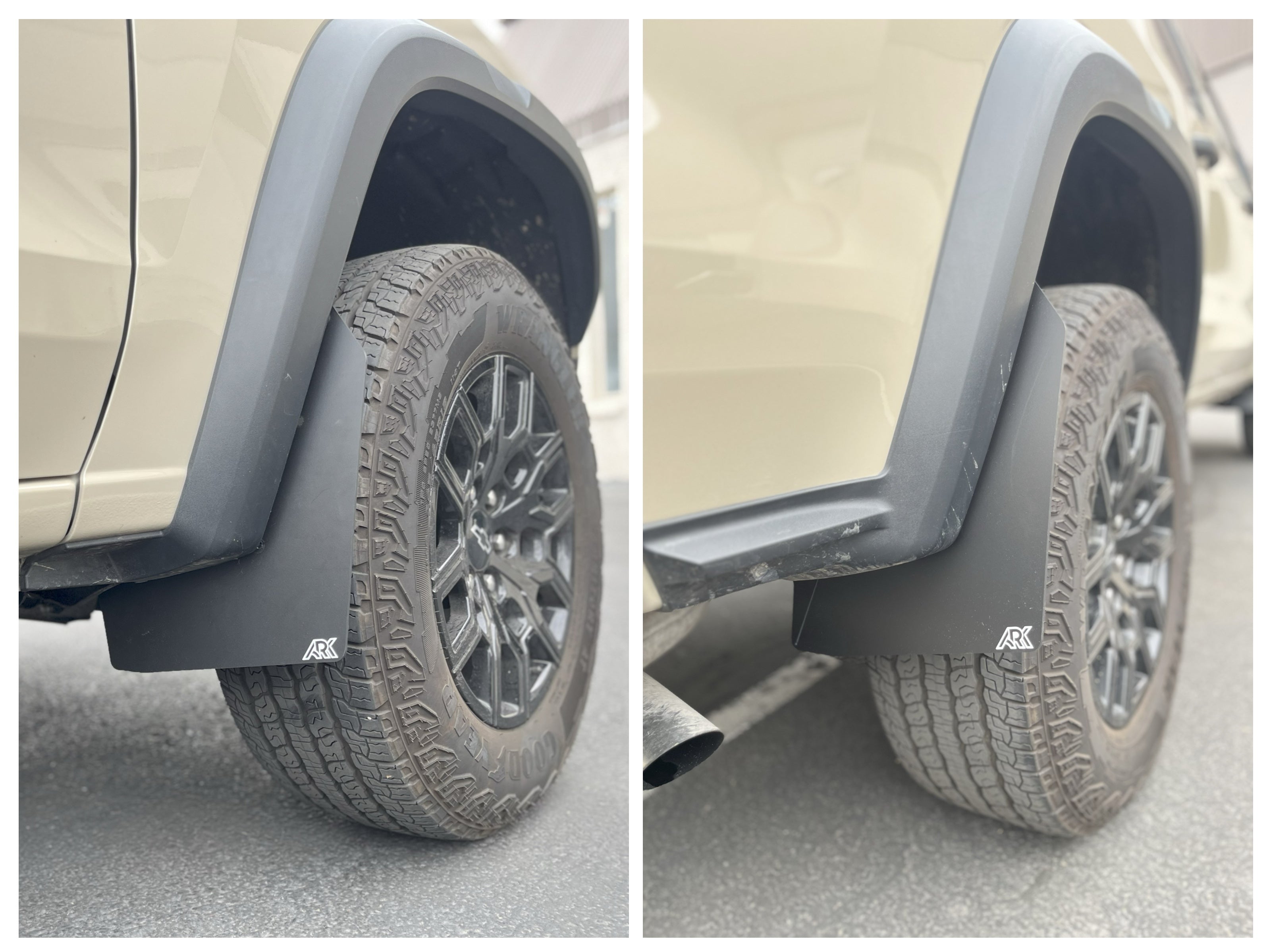 2023+ Chevy Colorado ZR2/Trailboss TriXPoly Mid Mudflaps designed for enhanced protection and style.