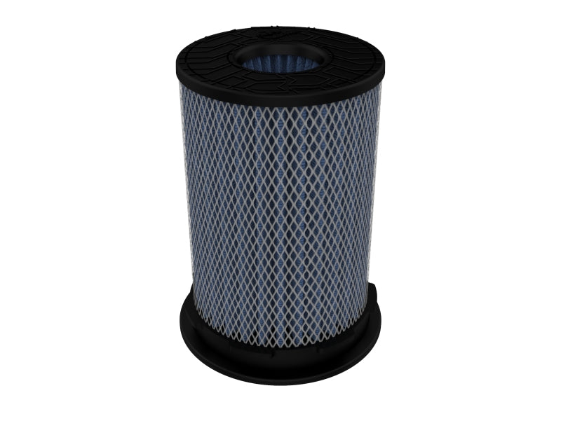aFe MagnumFLOW Pro 5R air filter with a 2.5-inch inlet and dimensions of 4.5 inches wide, 4.5 inches tall, and 7 inches high.