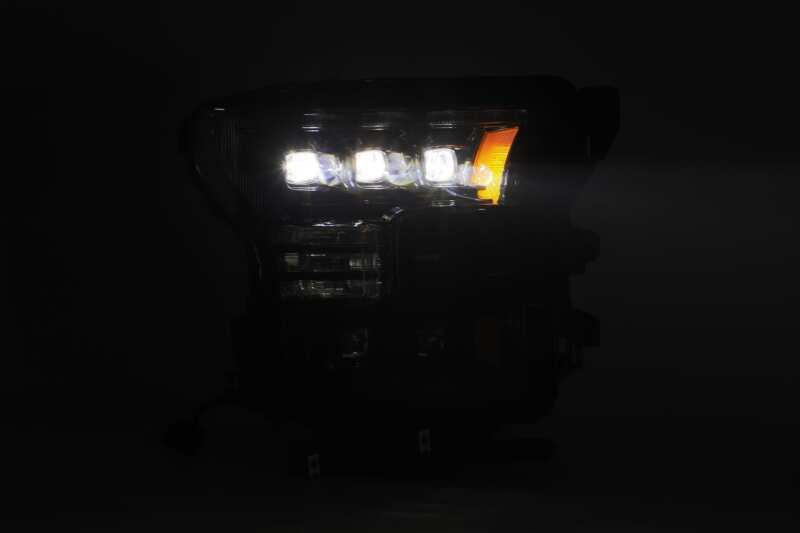 AlphaRex 17-20 Ford Raptor NOVA LED Proj Headlights Plank Style Alpha Black w/Activ Light/Seq Signal