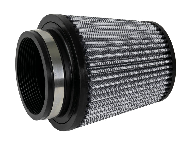 afe Magnum FORCE Intake Replacement Air Filter with inverted design, featuring a cylindrical shape and mesh filtration.